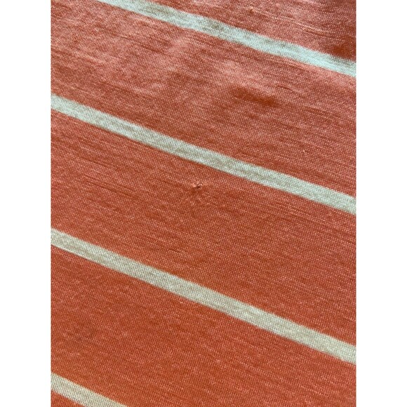 Icebreaker Womens Merino Wool T-Shirt Size M Coral Striped Sustainable Granola - Picture 10 of 11